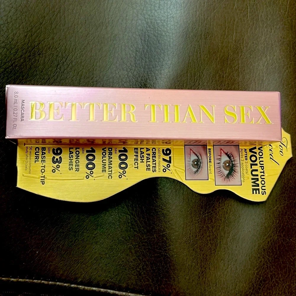 New in box Too Faced Better Than Sex Mascara black lash volume eye makeup NWT